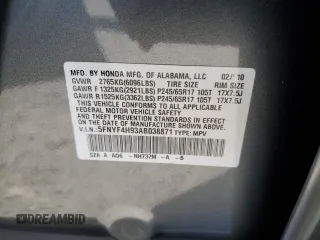 2010 Honda Pilot Touring with VIN 5FNYF4H93AB038871, listed as a Copart auction lot 53240375 with 211,397 mi miles and Salvage Title. Bid and sale history available at carsss.com. Image 13.