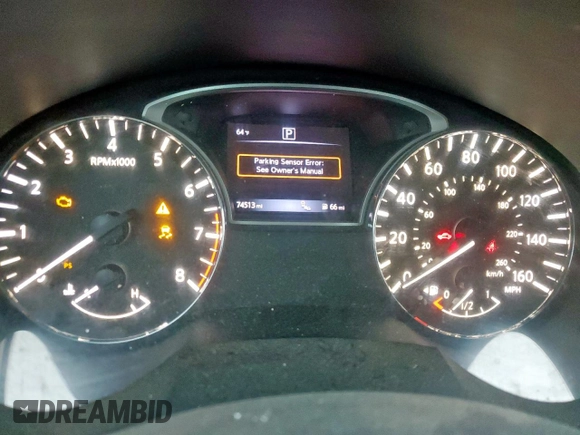 2017 Nissan Altima SR with VIN 1N4BL3AP8HC115359, listed as a Copart auction lot 55838005 with 74,513 mi miles and Clean title. Bid and sale history available at DreamBid. Image 9.