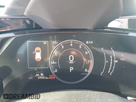 2025 Lexus NX with VIN 2T2ADCAZ0SC017635, listed as a Copart auction lot 49230415 with 6,900 mi miles and Salvage Title. Bid and sale history available at carsss.com. Image 9.