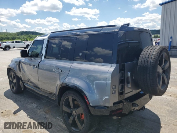 2023 Land Rover Defender X with VIN SALEX7EUXP2200655, listed as a Copart auction lot 56736425 with 28,559 mi miles and Salvage title. Bid and sale history available at DreamBid. Image 2.