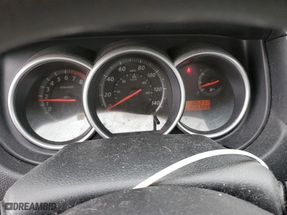 2010 Nissan Versa 1.8 S with VIN 3N1BC1CP1AL419173, listed as a Copart auction lot 44593245 with 106,211 mi miles and Salvage Title. Bid and sale history available at carsss.com. Image 9.