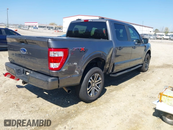 2021 Ford F-150 XL with VIN 1FTFW1E57MFB45980, listed as a IAAI auction lot 41775857 with 103,963 mi miles. Bid and sale history available at carsss.com. Image 4.