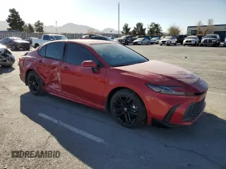 2025 Toyota Camry LE with VIN 4T1DAACK2SU098084, listed as a Copart auction lot 47142905 with 2,331 mi miles and Salvage Title. Bid and sale history available at carsss.com. Image 4.