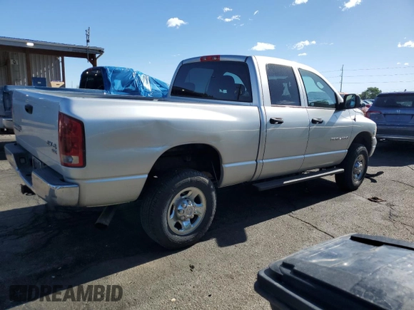 2004 Dodge 2500 SLT z VIN 3D7KU28C64G234562, wystawiony jako Copart lot #57330035 z przebiegiem 195 824 mil mil oraz Czysty tytuł • Clean title. Historia ofert i sprzedaży dostępna na DreamBid. Obrazek 3.