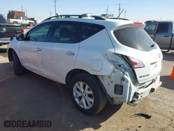 2013 Nissan Murano LE with VIN JN8AZ1MU2DW201208, listed as a IAAI auction lot 41647564 with 60,914 mi miles and . Bid and sale history available at DreamBid. Image 3.