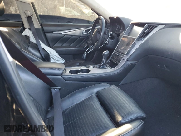 2017 Infiniti Q50 Red Sport 400 with VIN JN1FV7AR4HM871976, listed as a Copart auction lot 88888105 with 85,789 mi miles and Salvage Title. Bid and sale history available at carsss.com. Image 7.