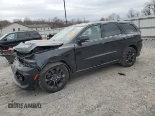 2021 Dodge Durango R/T with VIN 1C4SDJCT4MC558155, listed as a Copart auction lot 50747295 with 96,247 mi miles and Salvage Title. Bid and sale history available at DreamBid. Image 1.