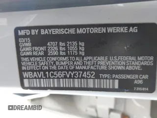 2015 BMW X1 xDrive28i z VIN WBAVL1C56FVY37452, wystawiony jako IAAI lot #42159918 z przebiegiem 70 044 mil mil oraz . Historia ofert i sprzedaży dostępna na DreamBid. Obrazek 9.