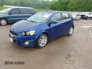2013 Chevrolet Sonic LT with VIN 1G1JC6SH0D4196613, listed as a IAAI auction lot 42032791 with 175,316 mi miles. Bid and sale history available at carsss.com. Image 2.