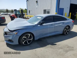 2021 Honda Accord Sport with VIN 1HGCV1F36MA122661, listed as a Copart auction lot 59363855 with 51,445 mi miles and Salvage title. Bid and sale history available at DreamBid. Image 1.