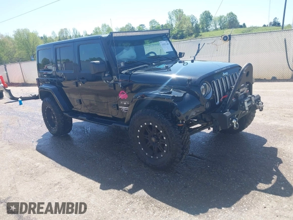 2017 Jeep Wrangler Unlimited Sahara with VIN 1C4BJWEG4HL637482, listed as a IAAI auction lot 41951349 with 76,030 mi miles. Bid and sale history available at carsss.com. Image 1.