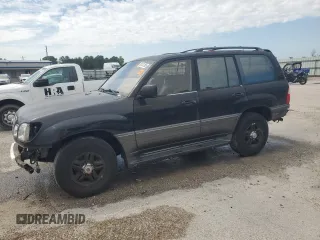 2002 Lexus LX 470 z VIN JTJHT00W923519349, wystawiony jako Copart lot #56131165 z przebiegiem Nie podano mil oraz Szkoda całkowita • Salvage title. Historia ofert i sprzedaży dostępna na DreamBid. Obrazek 1.