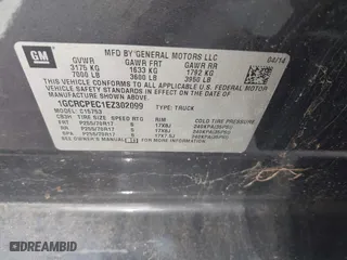 2014 Chevrolet Silverado 1500 Work Truck with VIN 1GCRCPEC1EZ302099, listed as a IAAI auction lot 41994086 with 175,890 mi miles. Bid and sale history available at carsss.com. Image 9.
