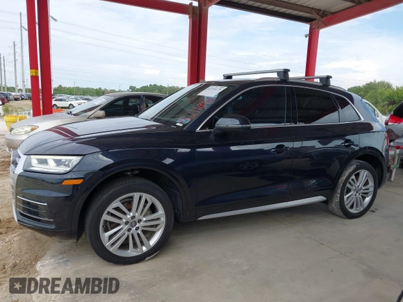 2018 Audi Q5 Premium Plus with VIN WA1BNAFY6J2121323, listed as a IAAI auction lot 42716479 with 114,173 mi miles and . Bid and sale history available at DreamBid. Image 14.