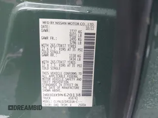 2023 Nissan Frontier Pro-4X z VIN 1N6ED1EK9PN620138, wystawiony jako IAAI lot #42186261 z przebiegiem 30 008 mil mil oraz . Historia ofert i sprzedaży dostępna na DreamBid. Obrazek 9.