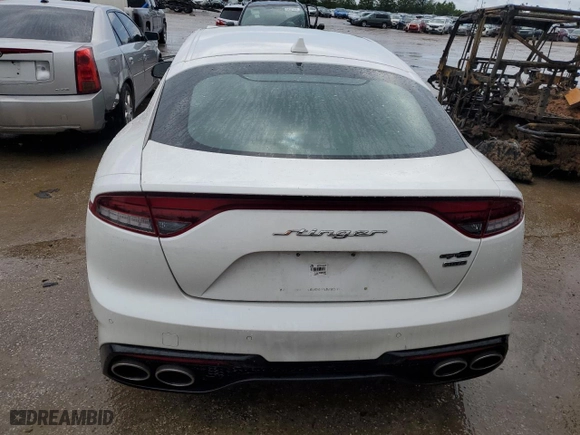 2022 Kia Stinger GT-Line with VIN KNAE35LD2N6113846, listed as a Copart auction lot 54832854 with 0 mi miles and Salvage Title. Bid and sale history available at carsss.com. Image 6.