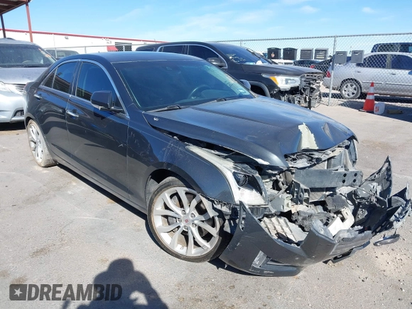 2014 Cadillac ATS Premium with VIN 1G6AE5SX4E0106197, listed as a IAAI auction lot 41720184 with 106,919 mi miles. Bid and sale history available at carsss.com. Image 1.