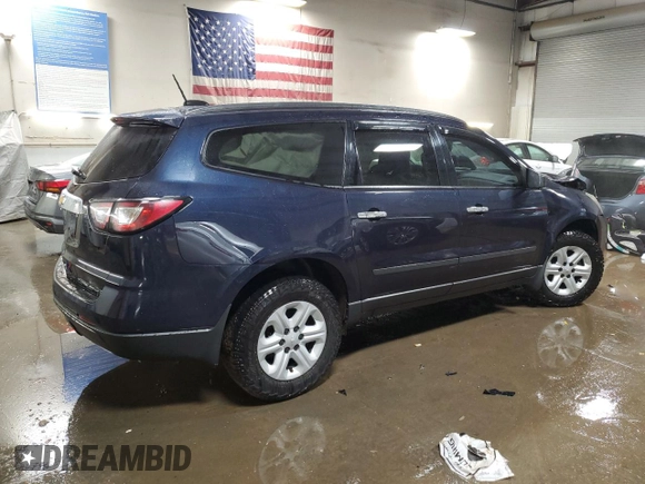 2017 Chevrolet Traverse LS with VIN 1GNKRFKD0HJ202206, listed as a Copart auction lot 49322785 with 81,559 mi miles and Salvage Title. Bid and sale history available at carsss.com. Image 3.