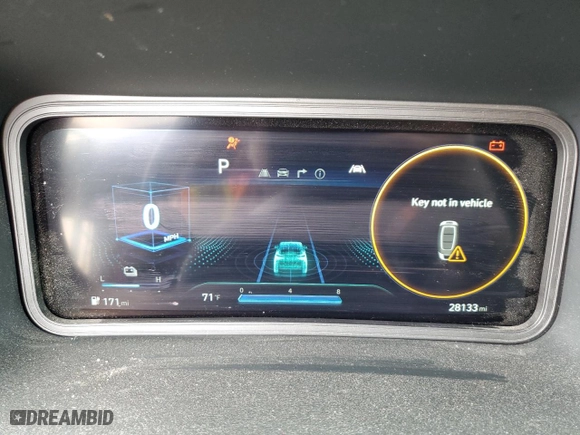 2022 Hyundai Kona Electric Limited with VIN KM8K53AG7NU158788, listed as a Copart auction lot 73252074 with 28,133 mi miles and Salvage Title. Bid and sale history available at carsss.com. Image 9.