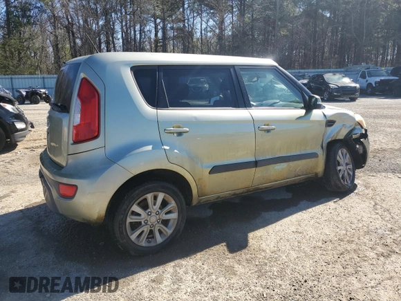2012 Kia Soul + with VIN KNDJT2A62C7380156, listed as a Copart auction lot 48112215 with 214,993 mi miles and Salvage Title. Bid and sale history available at DreamBid. Image 3.