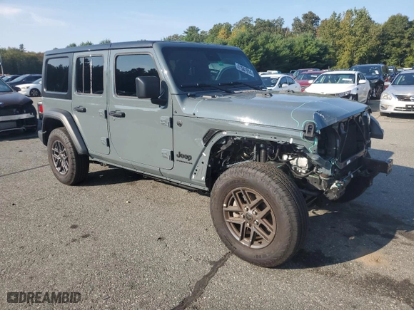2024 Jeep Wrangler Sport with VIN 1C4PJXDG3RW244585, listed as a Copart auction lot 71541914 with 5,279 mi miles and Salvage Title. Bid and sale history available at carsss.com. Image 4.