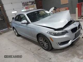 2015 BMW 2 Series 228i xDrive with VIN WBA1F7C51FVX95829, listed as a IAAI auction lot 41681187 with 108,720 mi miles. Bid and sale history available at carsss.com. Image 1.