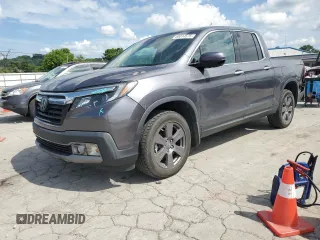 2020 Honda Ridgeline RTL-E with VIN 5FPYK3F77LB012808, listed as a Copart auction lot 60014575 with 85,280 mi miles and Salvage title. Bid and sale history available at DreamBid. Image 1.
