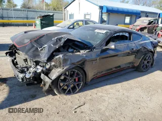 2022 Ford Mustang Mach 1 with VIN 1FA6P8R08N5555446, listed as a Copart auction lot 53300445 with 66,139 mi miles and Salvage title. Bid and sale history available at DreamBid. Image 1.