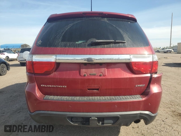 2013 Dodge Durango Crew with VIN 1C4RDHDG9DC539674, listed as a Copart auction lot 50587395 with 110,077 mi miles and Salvage Title. Bid and sale history available at carsss.com. Image 6.