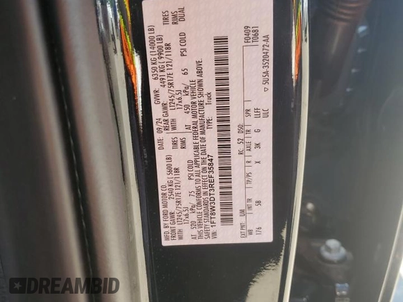 2024 Ford F-350 XL z VIN 1FT8W3DT3REF35847, wystawiony jako Copart lot #57239515 z przebiegiem 12 747 mil mil oraz Szkoda całkowita • Salvage title. Historia ofert i sprzedaży dostępna na DreamBid. Obrazek 12.