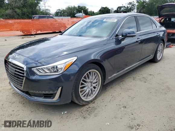 2017 Genesis G90 Premium z VIN KMHG34JA7HU027345, wystawiony jako Copart lot #56495385 z przebiegiem 46 445 mil mil oraz Szkoda całkowita • Salvage title. Historia ofert i sprzedaży dostępna na DreamBid. Obrazek 1.