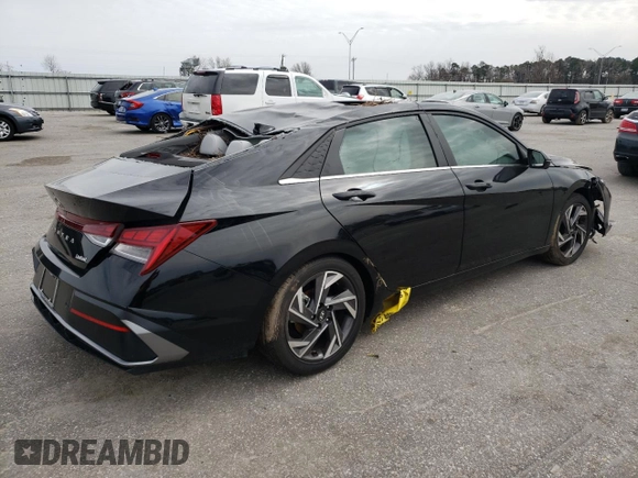 2024 Hyundai Elantra Limited с VIN KMHLP4DG5RU673990, выставлен на аукционе Copart как лот 48121395 с пробегом 12 415 миль миль и Списание • Salvage title. История ставок и продаж доступна на DreamBid. Изображение 3.