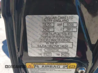 2000 Jaguar XJ with VIN SAJDA15B2YMF14634, listed as a IAAI auction lot 41827953 with 111,505 mi miles and . Bid and sale history available at DreamBid. Image 9.