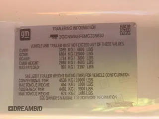 2021 Chevrolet Silverado 1500 Work Truck with VIN 3GCNWAEF6MG335630, listed as a Copart auction lot 49798955 with 88,688 mi miles and Salvage Title. Bid and sale history available at carsss.com. Image 14.