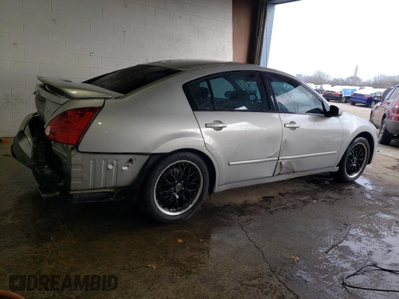 2004 Nissan Maxima SE with VIN 1N4BA41E24C870141, listed as a Copart auction lot 82491953 with 121,425 mi miles and Salvage Title. Bid and sale history available at carsss.com. Image 3.