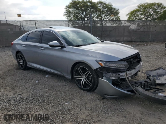 2021 Honda Accord Touring with VIN 1HGCV2F93MA020051, listed as a Copart auction lot 55261215 with 74,978 mi miles and Salvage title. Bid and sale history available at DreamBid. Image 4.