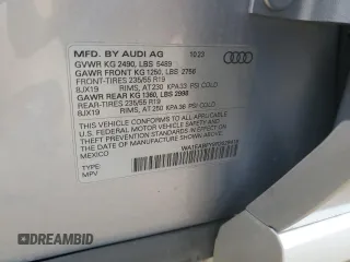 2024 Audi Q5 S line Premium Plus z VIN WA1EABFY9R2028418, wystawiony jako Copart lot #56371775 z przebiegiem 15 104 mil mil oraz Szkoda całkowita • Salvage title. Historia ofert i sprzedaży dostępna na DreamBid. Obrazek 12.