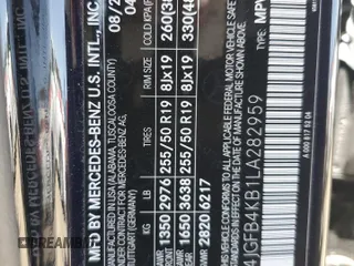 2020 Mercedes-Benz GLE 350 z VIN 4JGFB4KB1LA282959, wystawiony jako Copart lot #52194805 z przebiegiem 57 797 mil mil oraz Szkoda całkowita • Salvage title. Historia ofert i sprzedaży dostępna na DreamBid. Obrazek 13.