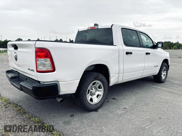2022 Ram 1500 Tradesman with VIN 1C6RRFGG8NN241874, listed as a Copart auction lot 63913105 with 37,400 mi miles and Salvage title. Bid and sale history available at DreamBid. Image 4.