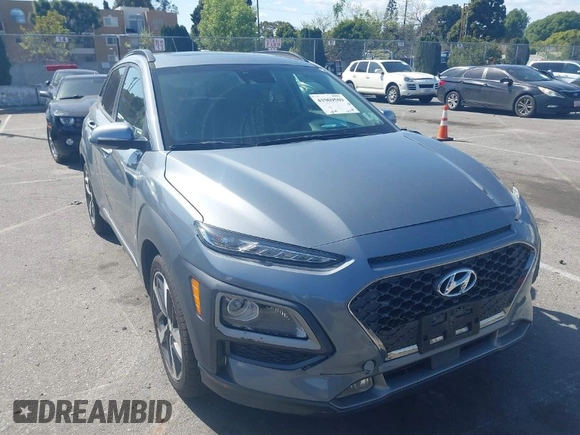 2018 Hyundai Kona Ultimate with VIN KM8K53A51JU101799, listed as a IAAI auction lot 41969569 with 20,167 mi miles. Bid and sale history available at carsss.com. Image 1.