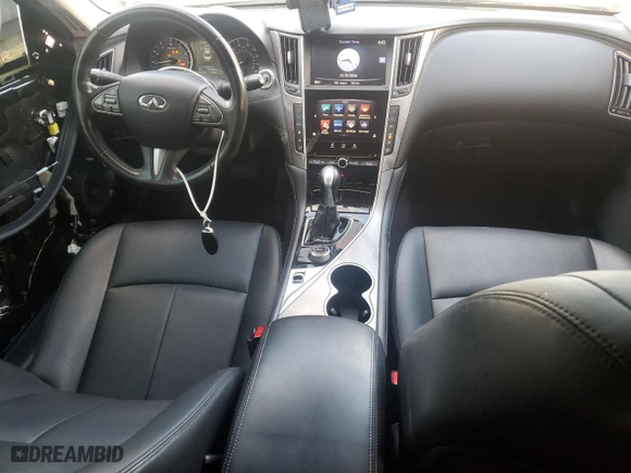 2017 Infiniti Q50 2.0t with VIN JN1CV7AP9HM641030, listed as a Copart auction lot 84625504 with NaN miles and Salvage Title. Bid and sale history available at carsss.com. Image 8.