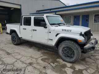 2023 Jeep Gladiator Willys with VIN 1C6HJTAG1PL567671, listed as a Copart auction lot 45968995 with 0 mi miles and Salvage Title. Bid and sale history available at carsss.com. Image 4.