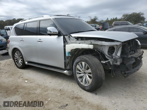 2016 Infiniti QX80 with VIN JN8AZ2NC0G9400496, listed as a Copart auction lot 43552395 with 161,648 mi miles and Salvage Title. Bid and sale history available at DreamBid. Image 4.