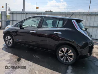 2015 Nissan LEAF SL with VIN 1N4AZ0CP1FC332321, listed as a Copart auction lot 59808425 with 54,744 mi miles and Salvage title. Bid and sale history available at DreamBid. Image 2.