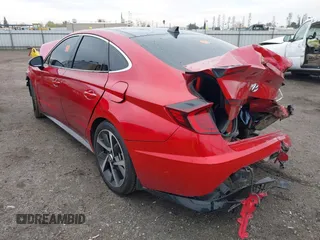 2021 Hyundai Sonata SEL Plus with VIN 5NPEJ4J20MH087577, listed as a IAAI auction lot 41090040 with Not Provided miles and . Bid and sale history available at DreamBid. Image 3.