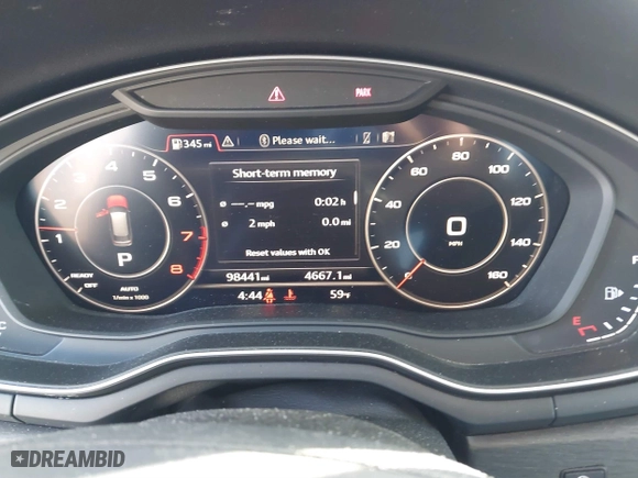 2018 Audi A4 allroad Premium Plus with VIN WA18NAF49JA232526, listed as a IAAI auction lot 41737332 with 98,441 mi miles. Bid and sale history available at carsss.com. Image 7.