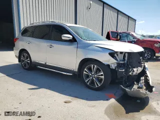 2019 Nissan Pathfinder SL with VIN 5N1DR2MN0KC603231, listed as a Copart auction lot 50697305 with 105,717 mi miles and Salvage Title. Bid and sale history available at carsss.com. Image 4.