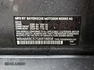 2016 BMW 3 Series 320i with VIN WBA8A9C57GK618858, listed as a Copart auction lot 45157415 with 124,347 mi miles and Salvage Title. Bid and sale history available at carsss.com. Image 12.
