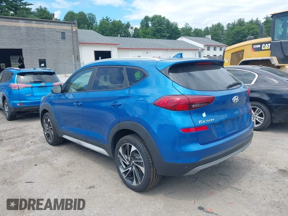 2019 Hyundai Tucson Ultimate with VIN KM8J3CAL3KU891754, listed as a IAAI auction lot 39809087 with 95,967 mi miles. Bid and sale history available at carsss.com. Image 3.