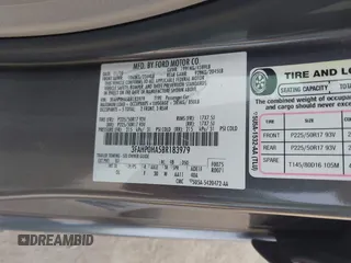 2011 Ford Fusion SE with VIN 3FAHP0HA5BR183979, listed as a IAAI auction lot 42066401 with 205,154 mi miles. Bid and sale history available at carsss.com. Image 9.